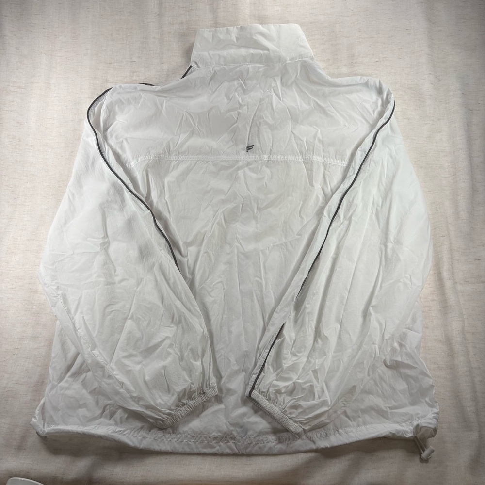 Fabletics White Lightweight Windbreaker Jacket Me… - image 4